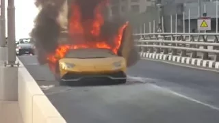 ВЗОРВАЛСЯ НА ХОДУ Lamborghini 2016