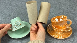 Look What I Made With Cup And Toilet Paper Rolls! Recycling Idea.
