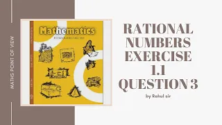 Q 3 Ex 1.1 - Rational Numbers - NCERT Maths Class 8th - chapter 1