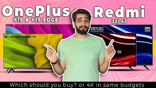 Oneplus Y1S Vs Redmi 32, 43 inch Full HD | Which Smart TV Best for you or buy 4K TV | Hindi