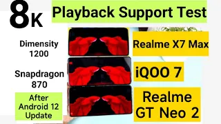 Realme X7 Max vs GT Neo 2 vs iQOO 7 8K Video Support Test #iqoo7 #realmex7max #realmegtneo2