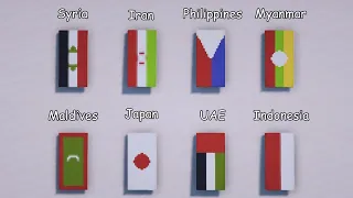 ✔️ Minecraft 1.19 : 15+ Asia Country Flag Banner Designs (Tutorial) [Part-1]