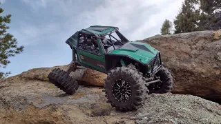 Axial Capra running 2.2 Mud Slingers aka Boggers!!