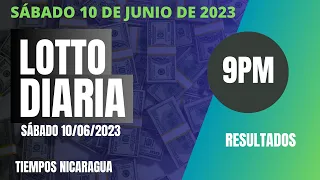 Resultados | Diaria 9:00 Lotto Nica hoy sábado 10 de  junio de 2023. Loto Jugá 3, Loto Fechas
