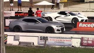 ZL1 Camaro vs C8 Corvette 1/4 Mile