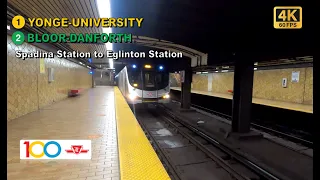 TTC POV Walk: Spadina Station to Eglinton Station Via St. George Station【4K 60FPS】