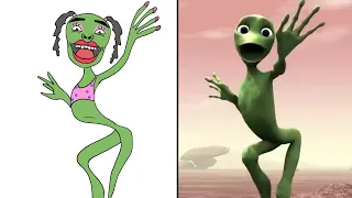 El Chombo - Dame Tu Cosita feat. Cutty Ranks Drawing Meme | Alien Dance