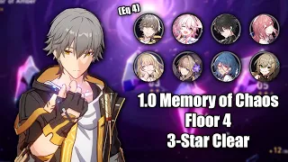 1.0 MoC Floor 4 Three Star Clear With Free Characters Only [Honkai: Star Rail]
