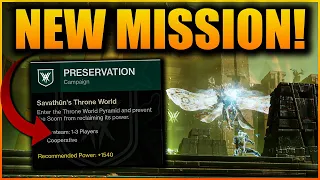 Destiny 2: NEW Preservation Mission Solo - This Mission Unlocks the EXOTIC Glaive Quest!