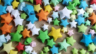 3D žvaigždelės iš popieriaus(origami 3D stars)