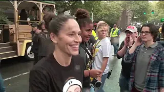 Seattle Storm celebrate their championship win