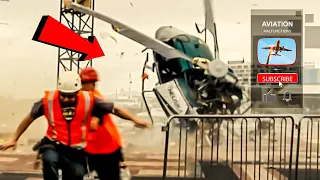 Man Nearly Escapes His Death From Crashing Helicopter | [SHOCKING VIDEO]