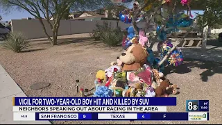 Vigil for 2-year-old killed in crash