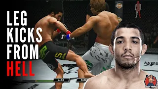 LEG KICKS from HELL! Jose Aldo vs Urijah Faber UFC Undisputed 3