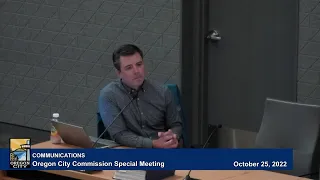City Commission Special Meeting  -  October 25, 2022