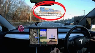 Can Tesla Autopilot execute a motorway change - NO INTERVENTION! UK