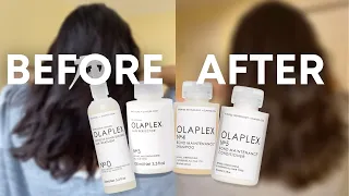 OLAPLEX BEFORE & AFTER No. 0, 3, 4, 5 (how to use, demo, review, results for straight wavy hair)