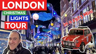 London Christmas Lights Tour in a 1973 Mini