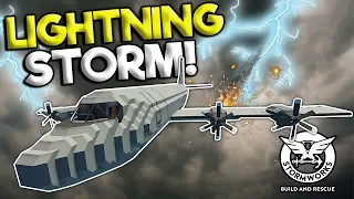 LIGHTNING STRIKE CAUSES PLANE CRASH! - Stormworks Multiplayer Gameplay - Plane Crash Survival