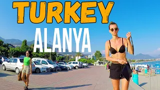 Walking along the Alanya pier Antalya Turkey