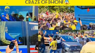 Traffic jam madness 😱 as CSK's bus gets mobbed by die-hard fans of MS Dhoni!