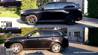 Mitsubishi Outlander GT 3.0 V6 S-AWC vs 2.0 CVT AWC - 4x4 diagonal test on rollers