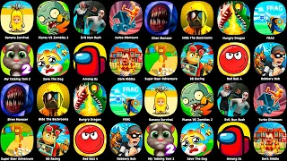 Banana Survival,Plants VS Zombies 2,Among Us,Dark Riddle,Talking Tom,Super Bear Adventure,SaveTheDog