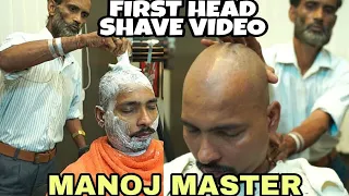 MANOJ MASTER | ASMR | HEAD SHAVE | HEAD MASSAGE | FACE MASSAGE |  NECK CRACKING | INDIAN BARBER