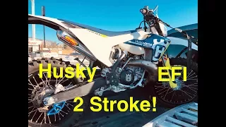 Driving to pick up the 2018 Husqvarna TE250i the EFI 2 STROKE!