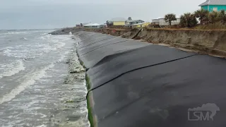 10-6-2020 Grand Isle, La City battered by 2020 storms prepares for Hurricane Delta, erosion drone.mp