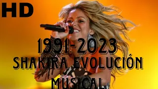 Shakira evolución musical 1991-2023