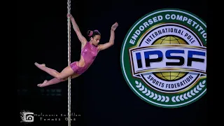 Novice Girls Emilia Moskalenko of Ukraine IPSF World Pole Sports Championships 2018