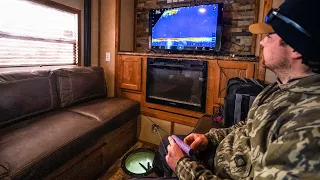 The MOST luxurious ice fishing shack! (29 Feet Long)