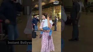 Actress Shriya Saran spotted at airport with her son #shorts #bollywood #actress #trending #viral