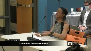 12/12/22 Metro Community Oversight Board Committee