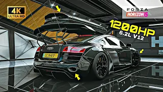 1200HP Audi R8 Coupe V10 Plus Customization - Forza Horizon 5 | Gameplay 4K