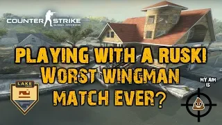 CS:GO PLAYING WITH A RUSKI IN WINGMAN + WORST AIM EVER