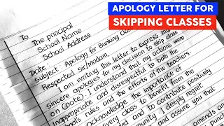 Apology letter to principal for skipping school | Apology Letter for Bunking Class