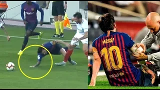 Lionel Messi ● Horrible Injuries, Tackles & Brawls | HD