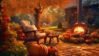 Fall Vibes on the Porch Pumpkin Guts, Roasting Seeds, and Fireplace Sounds