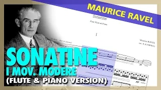 🎼Maurice RAVEL - Sonatine. I Modere - [FLUTE & Piano Version] - (Sheet Music Scrolling)