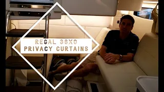 Regal 36 XO - Standard Aft Privacy Curtain and Bed Set Up