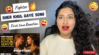 YAY ! FIGHTER Sher Khul Gaye - Hrithik Roshan & Deepika Padukone Vishal Sheykhar First time REACTION