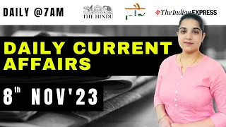 8 November Current Affairs 2023 | Daily Current Affairs | Current Affairs Today