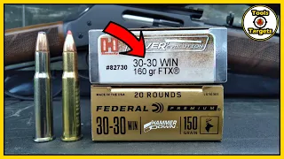 LEVER vs HAMMER!...30-30 Hornady Lever Evolution & Federal Premium HammerDown AMMO Test!