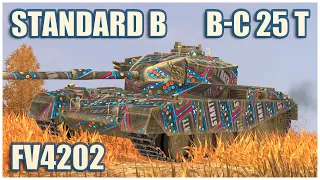FV4202, B-C 25 t & Standard B • WoT Blitz Gameplay