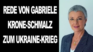 Ukraine Krieg: Rede von Gabriele Krone Schmalz (16.9.14)