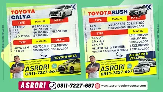 2022 Toyota Harga terbaru promo terbaru dari Asrori Toyota Semarang