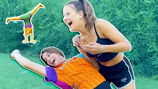 DANIELA Y MARTINA HACEN GIMNASIA Y ALGO SALE MAL 💥🤸🏻‍♀️ | Daniela Golubeva