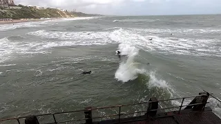 Surfers in Bournemouth Aug 2020